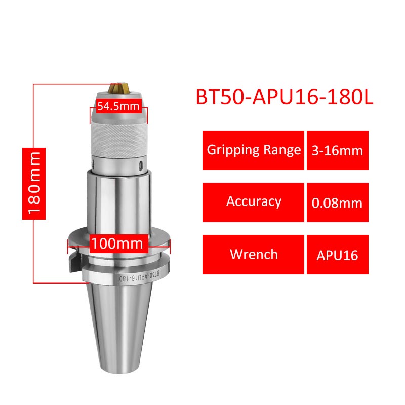 BT50-APU16-180L Drill Bit Collet Chuck Three-jaw Fastening for CNC Machining Center - Da Blacksmith