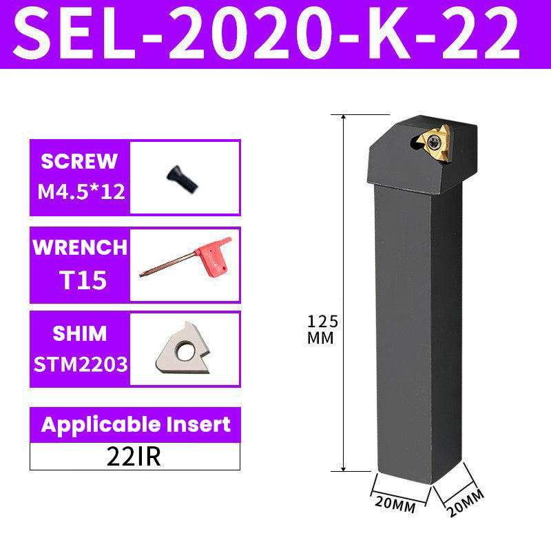 SER/SEL2020K22 CNC External Thread Turning Toolholder