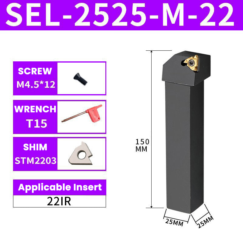 SER/SEL2525M22 CNC External Thread Turning Toolholder