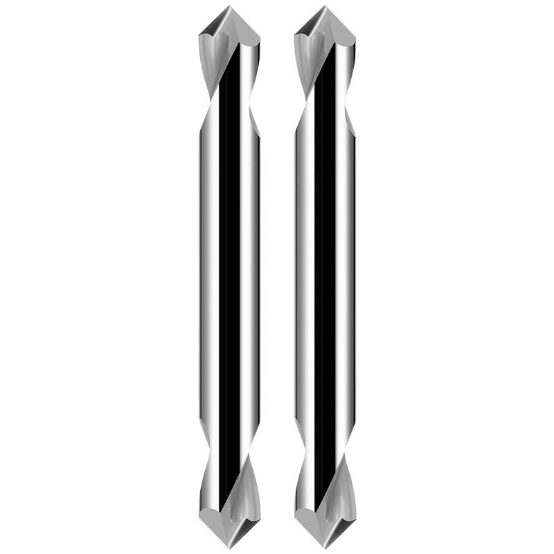 4mm Diameter 75mm Length 90° HRC58 Double-head Spiral Center Drill for Non-ferrous CNC Machining Center - Da Blacksmith