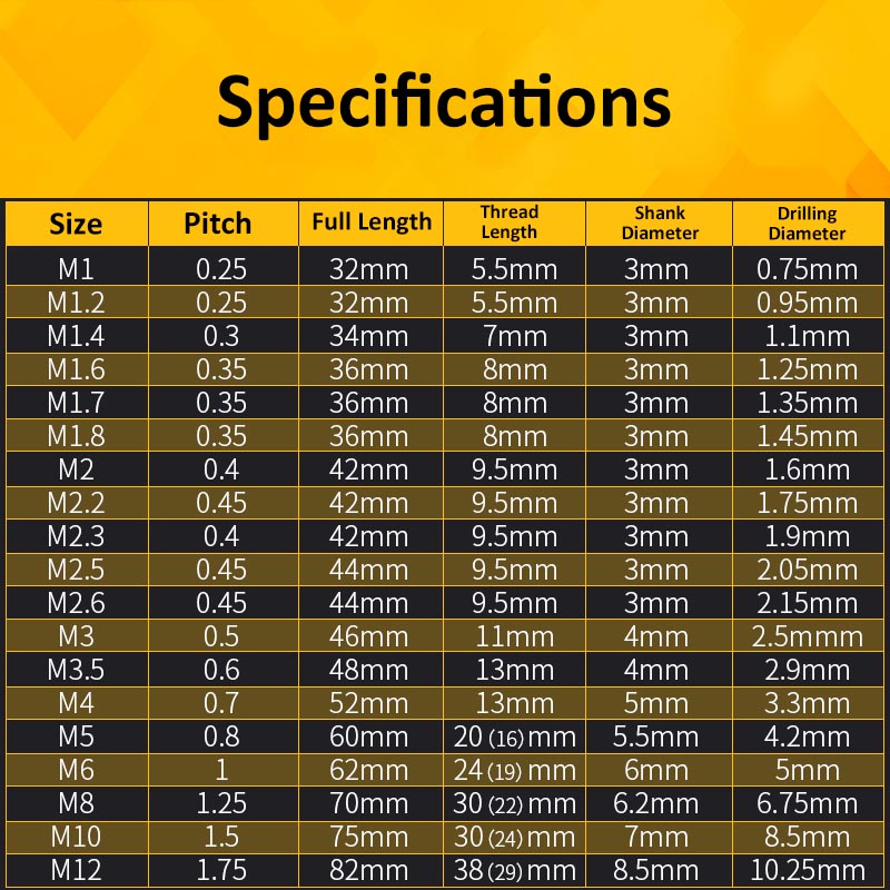 M2.5 Left Thread Taps for Through Holes for Stainless Steel - Da Blacksmith