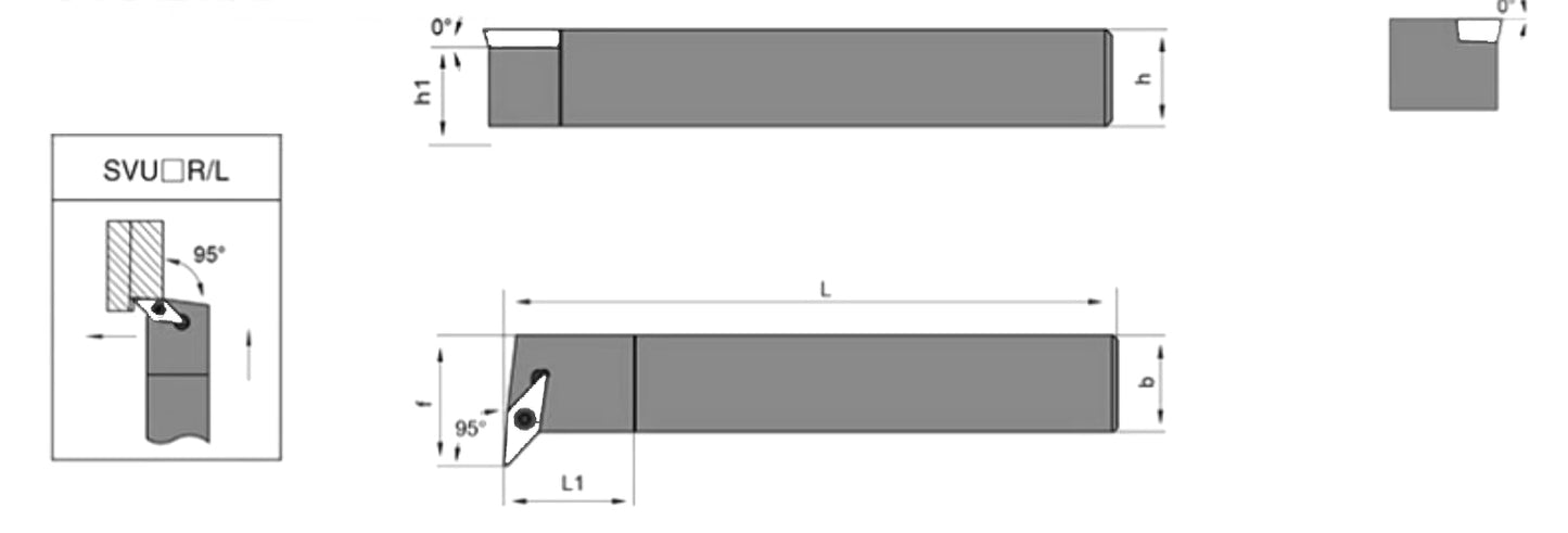 SVUBR/SVUBL 1616H16 External Turning Toolholder - Da Blacksmith