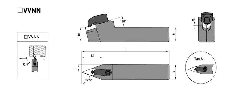 MVVNN 3232P16 External Turning Toolholder - Da Blacksmith
