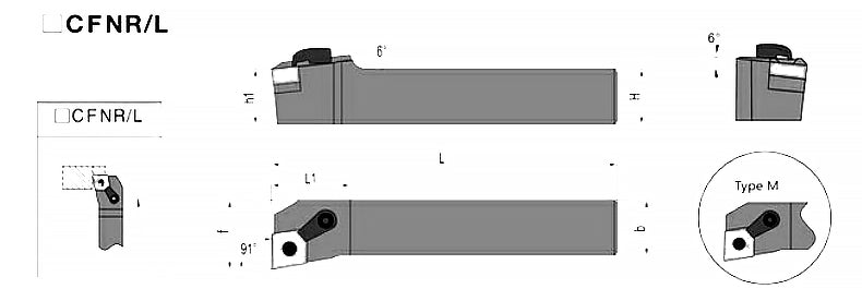 MCFNR/MCFNL 3232P12 External Turning Toolholder - Da Blacksmith