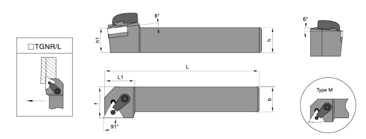 MTGNR/MTGNL 3232P16 External Turning Toolholder - Da Blacksmith