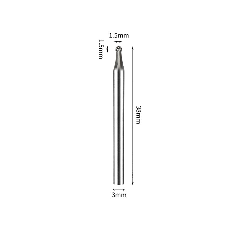 SD 1.5*1.5mm Ball Carbide Burr 3mm Shank 38mm Long Rotary File Bit - Da Blacksmith
