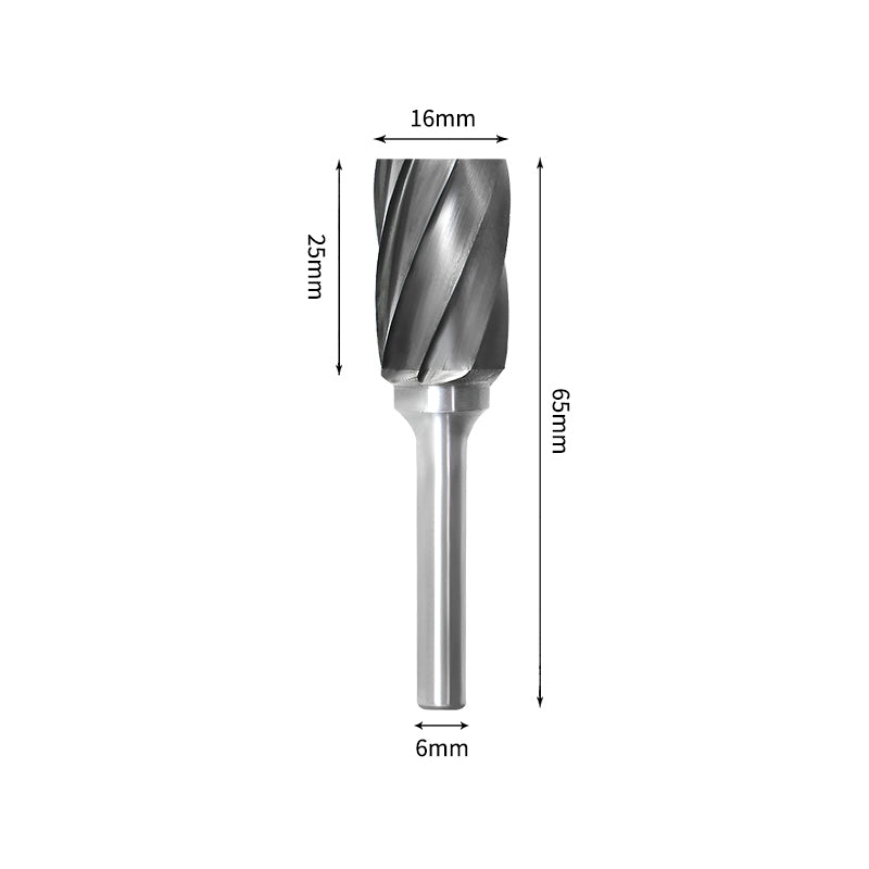 SA 16*25mm Cylinder Carbide Burr 6mm Shank 65mm Long Rotary File Bit - Da Blacksmith