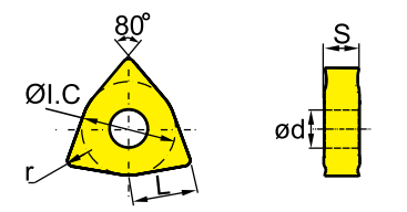 WNMG080412/433 Negative Turning Insert - Da Blacksmith