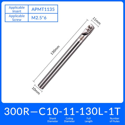 EAP300R C10-11-130-1T Square End Milling Cutter Extended Shank APMT/APKT Tool Holder - Da Blacksmith