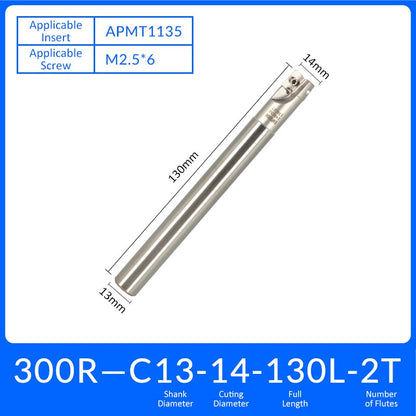 EAP300R C13-14-130-2T Square End Milling Cutter Extended Shank APMT/APKT Tool Holder - Da Blacksmith