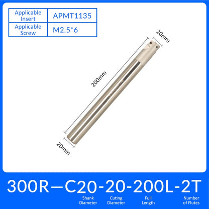 EAP300R C20-20-200-2T Square End Milling Cutter Extended Shank APMT/APKT Tool Holder - Da Blacksmith