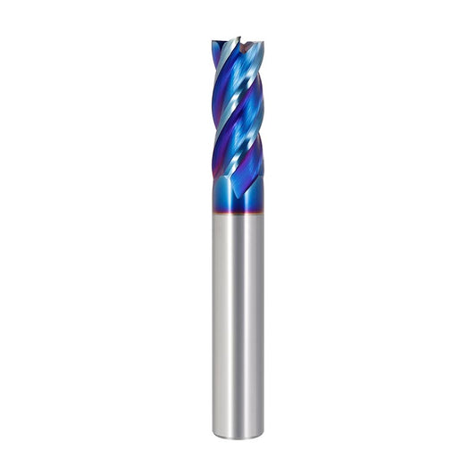4FL Square End Carbide Solid End Mills with TiAIN Coating 66HRC 45° Helix - Da Blacksmith