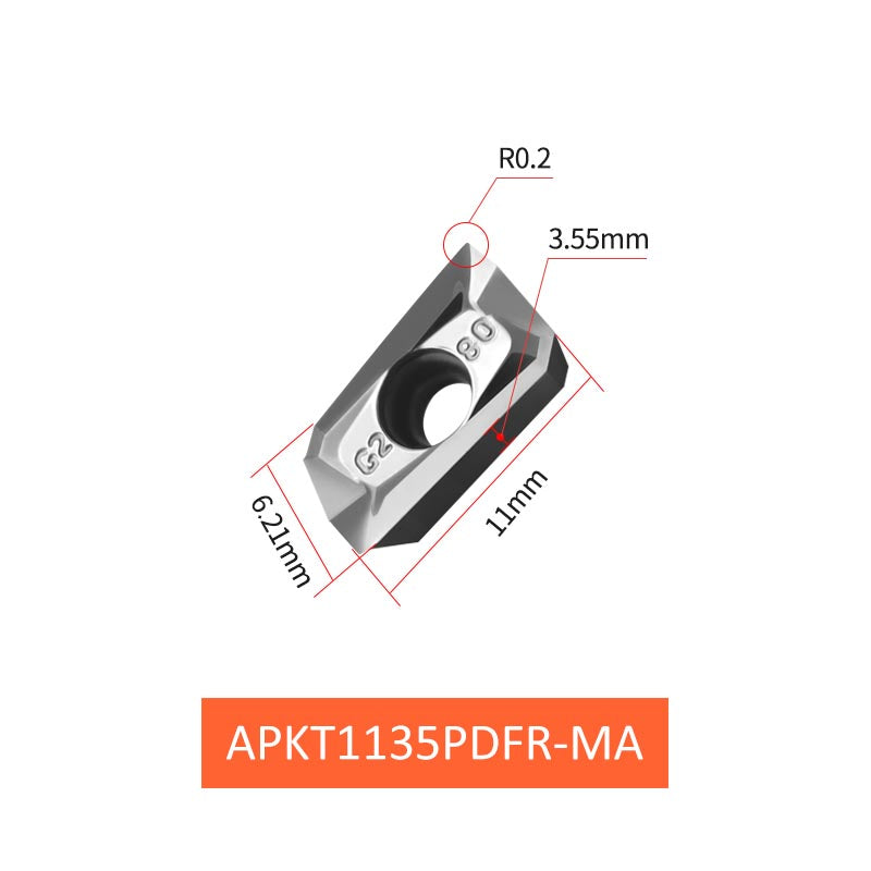 CNC Milling Inserts APKT1604PDFR-MA for Non-ferrous Metals - Da Blacksmith