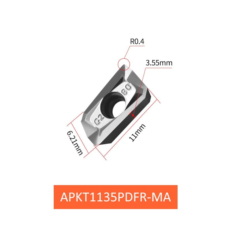 CNC Milling Inserts APKT1604PDFR-MA for Non-ferrous Metals - Da Blacksmith