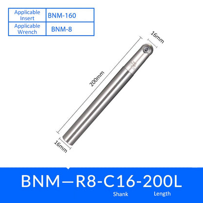 BNM R8-C16-200 Ball Head Milling Cutter Tool Holder for Semi-Finishing and Finishing - Da Blacksmith