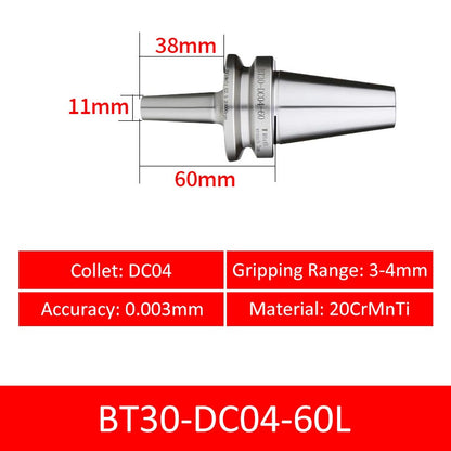 BT30-DC04-60L Collet Chuck High Precision Pull-back High-speed with Extended Shank Anti-Interference - Da Blacksmith