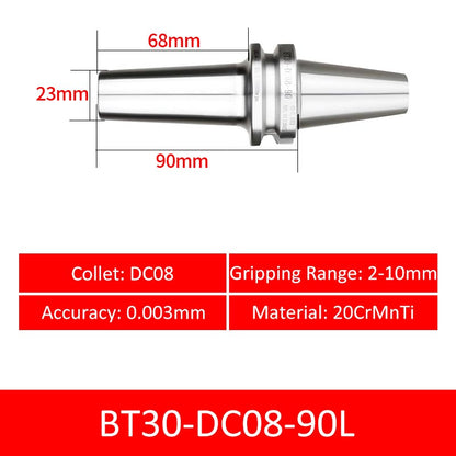 BT30-DC08-90L Collet Chuck High Precision Pull-back High-speed with Extended Shank Anti-Interference - Da Blacksmith