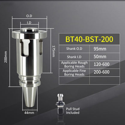 BT40-BST-200L High-Precision Boring Tool Holder Shank CNC Lathe Boring Head Machine Rough Boring Bar - Da Blacksmith