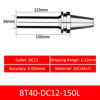 BT40-DC12-150L Collet Chuck High Precision Pull-back High-speed with Extended Shank Anti-Interference - Da Blacksmith