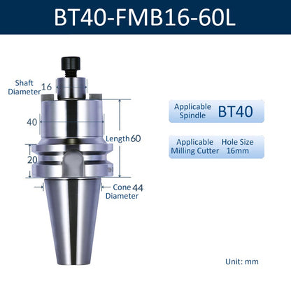 BT40-FMB16-60L CNC Face Milling Handle for Machining Center Milling Cutter Connecting Rod - Da Blacksmith