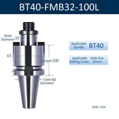 BT40-FMB32-100L CNC Face Milling Handle for Machining Center Milling Cutter Connecting Rod - Da Blacksmith