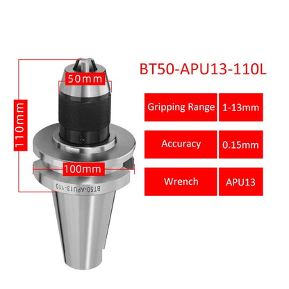 BT50-APU13-110L Drill Bit Collet Chuck Three-jaw Fastening for CNC Machining Center - Da Blacksmith