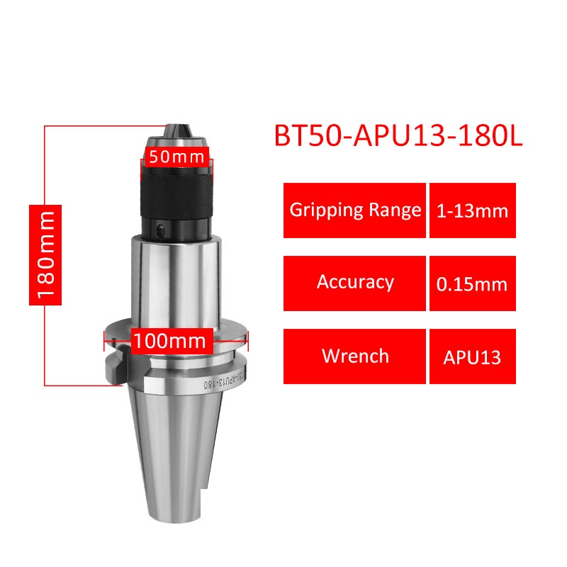 BT50-APU13-180L Drill Bit Collet Chuck Three-jaw Fastening for CNC Machining Center - Da Blacksmith