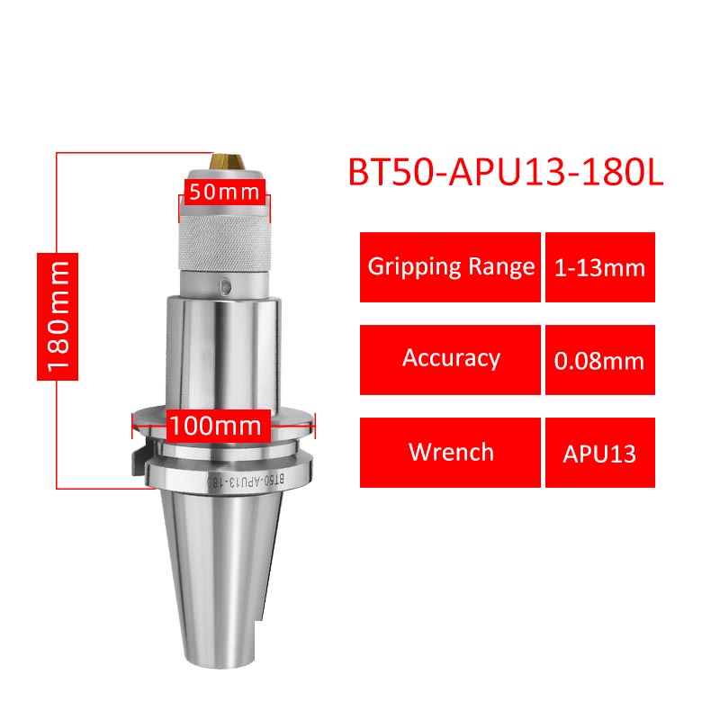 BT50-APU13-180L Drill Bit Collet Chuck Three-jaw Fastening for CNC Machining Center - Da Blacksmith