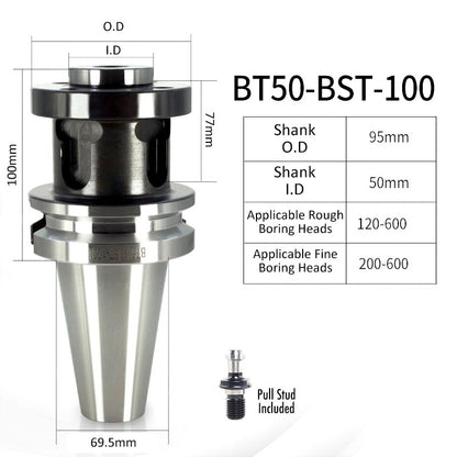 BT50-BST-100L High-Precision Boring Tool Holder Shank CNC Lathe Boring Head Machine Rough Boring Bar - Da Blacksmith