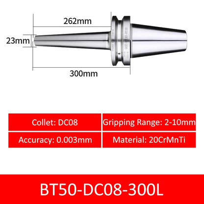 BT50-DC08-300L Collet Chuck High Precision Pull-back High-speed with Extended Shank Anti-Interference - Da Blacksmith