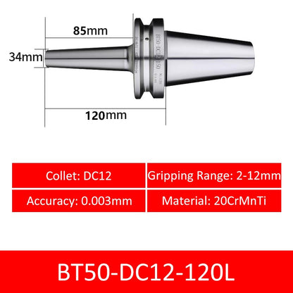 BT50-DC12-120L Collet Chuck High Precision Pull-back High-speed with Extended Shank Anti-Interference - Da Blacksmith