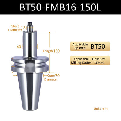 BT50-FMB16-150L CNC Face Milling Handle for Machining Center Milling Cutter Connecting Rod - Da Blacksmith