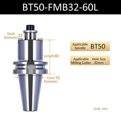 BT50-FMB32-60L CNC Face Milling Handle for Machining Center Milling Cutter Connecting Rod - Da Blacksmith