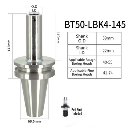 BT50-LBK4-145L High-Precision Boring Tool Holder Shank CNC Lathe Boring Head Machine Rough Boring Bar - Da Blacksmith