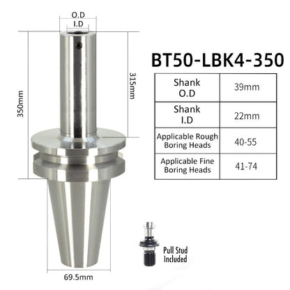 BT50-LBK4-350L High-Precision Boring Tool Holder Shank CNC Lathe Boring Head Machine Rough Boring Bar - Da Blacksmith