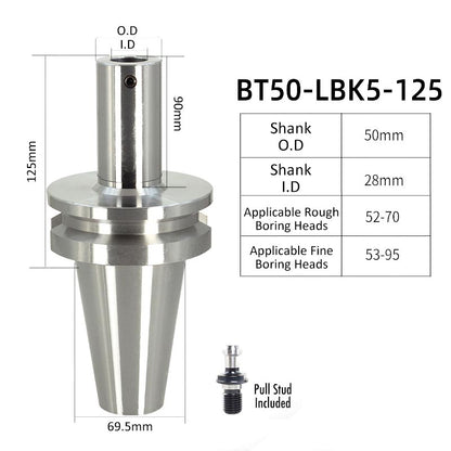 BT50-LBK5-125L High-Precision Boring Tool Holder Shank CNC Lathe Boring Head Machine Rough Boring Bar - Da Blacksmith