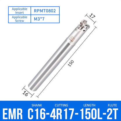 EMR C16-4R17-150-2T CNC Milling Cutter Tool Holder Ball Nose Milling Cutter Shank Anti-vibration - Da Blacksmith