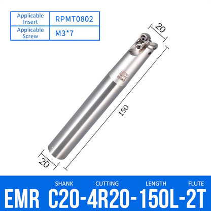 EMR C20-4R20-150-2T CNC Milling Cutter Tool Holder Ball Nose Milling Cutter Shank Anti-vibration - Da Blacksmith