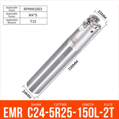 EMR C24-5R25-150-2T CNC Milling Cutter Tool Holder Ball Nose Milling Cutter Shank Anti-vibration - Da Blacksmith