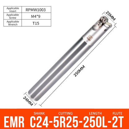 EMR C24-5R25-250-2T CNC Milling Cutter Tool Holder Ball Nose Milling Cutter Shank Anti-vibration - Da Blacksmith