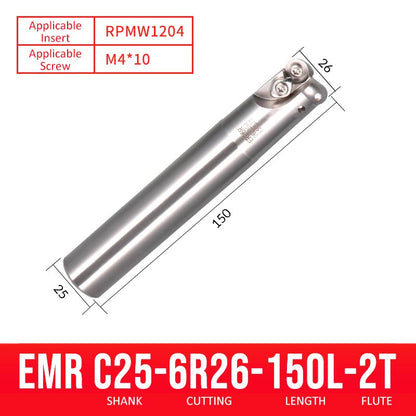 EMR C25-6R26-150-2T CNC Milling Cutter Tool Holder Ball Nose Milling Cutter Shank Anti-vibration - Da Blacksmith