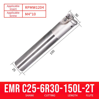 EMR C25-6R30-150-2T CNC Milling Cutter Tool Holder Ball Nose Milling Cutter Shank Anti-vibration - Da Blacksmith