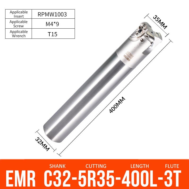 EMR C32-5R35-400-3T CNC Milling Cutter Tool Holder Ball Nose Milling Cutter Shank Anti-vibration - Da Blacksmith