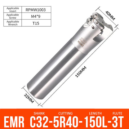 EMR C32-5R40-150L-3T CNC Milling Cutter Tool Holder Ball Nose Milling Cutter Shank Anti-vibration - Da Blacksmith