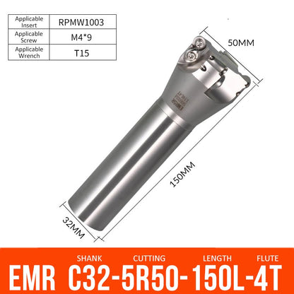 EMR C32-5R50-150-4T CNC Milling Cutter Tool Holder Ball Nose Milling Cutter Shank Anti-vibration - Da Blacksmith