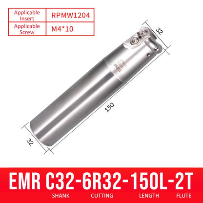 EMR C32-6R32-150-2T CNC Milling Cutter Tool Holder Ball Nose Milling Cutter Shank Anti-vibration - Da Blacksmith