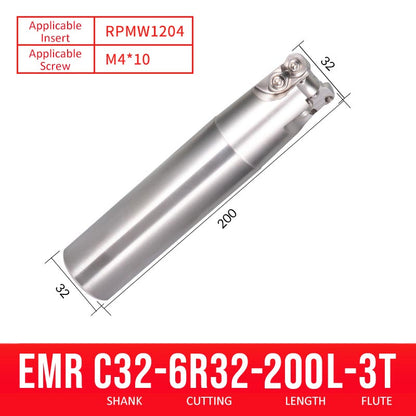 EMR C32-6R32-200-3T CNC Milling Cutter Tool Holder Ball Nose Milling Cutter Shank Anti-vibration - Da Blacksmith