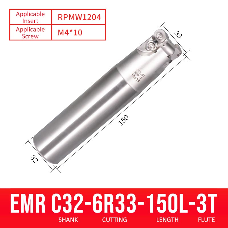 EMR C32-6R33-150-3T CNC Milling Cutter Tool Holder Ball Nose Milling Cutter Shank Anti-vibration - Da Blacksmith