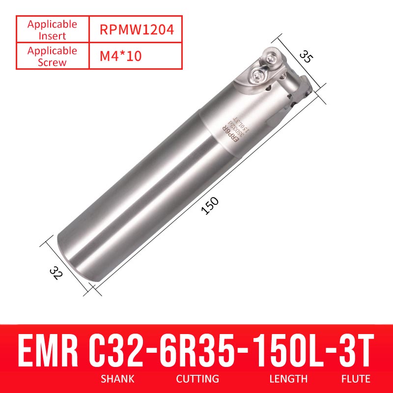 EMR C32-6R35-150-3T CNC Milling Cutter Tool Holder Ball Nose Milling Cutter Shank Anti-vibration - Da Blacksmith