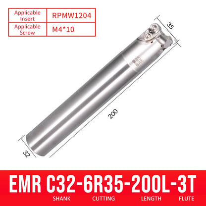 EMR C32-6R35-200-3T CNC Milling Cutter Tool Holder Ball Nose Milling Cutter Shank Anti-vibration - Da Blacksmith